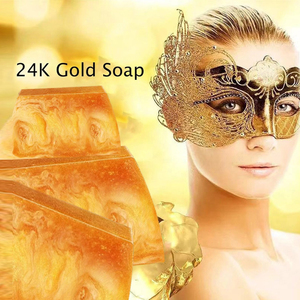 Oem ODM nhãn hiệu riêng phù hợp cho tất cả các da làm săn chắc giữ ẩm làm sạch sâu chống lão hóa màu xà phòng Vàng Xà phòng 24K - Product Image 4