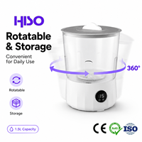 Lave-linge portable, mini lave-linge 1,5 L, pliable, avec écran numérique et panneau de commande, pour les dortoirs et le lavage quotidien
