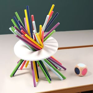 Jeu de Bâtons en Bois pour Enfants et Adultes : Entraînement à la Concentration, à la Patience, à l'Équilibre et à la Diversion – Idéal pour les Fêtes en Famille - Product Image 1