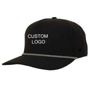 OEM personalizado 5 paneles bordado parche Logo cuerda gorra de béisbol impermeable ala curva Golf Gorras hombres deportes papá sombrero gorras de béisbol - Product Image 1