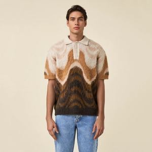 Custom Mohair Sweater Furry Pullover Knitted <strong>Jumper</strong> for <strong>Men</strong> <strong>Polo</strong> <strong>Neck</strong> <strong>Men</strong> Custom Mohair Sweater Supplier <strong>Mens</strong> Sweaters Knitwear - Product Image 1