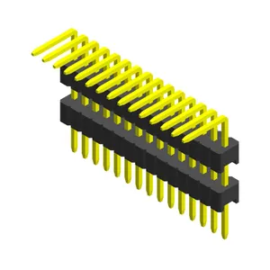 High Quality Straight Pcb Pin Header 1.27mm Row right angle Dip type