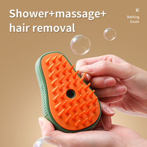 Cat Dog <b>Pet</b> Massage Bath <b>Brush</b> Battery Powered Soft Bristle For Skin Friendly Grooming And DeShedding - Product Image 3