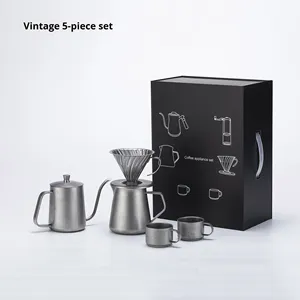 <span class=keywords><strong>Set</strong></span> di Posate per Caffè, Tè e Vino in Acciaio Inox di Lusso Personalizzabile con Logo, Stile Vintage, 4, 5, 7, 9 Pezzi - Product Image 6