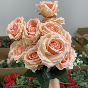 12 Cabezas de <span class=keywords><strong>Rosas</strong></span> Artificiales de Alta Calidad, <span class=keywords><strong>Rosas</strong></span> <span class=keywords><strong>Dulces</strong></span> de Seda, Ramo de Flores para Boda, <span class=keywords><strong>Rosas</strong></span> para Decoración - Product Image 5