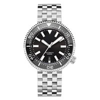 Vente en gros 1 pièce Montre de plongée automatique mécanique en acier pour homme, logo personnalisé, haute qualité, faible MOQ, 200m, NH35 SKX007