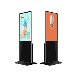 Best Price 55 inch 2K floor standing digital signage touch screen interactive kiosk totem lcd advertising player display