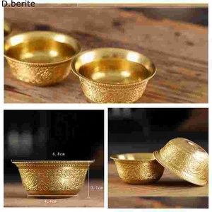 1 件藏传佛教用品铜制净水碗神圣仪式家居装饰 KYY8465 - Product Image 4