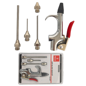Kit d'outils pour compresseur d'air, pistolet souffleur de poussière durable avec aiguille de gonflage et buse de pulvérisation, équipement de nettoyage industriel, 5 pièces - Product Image 4