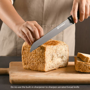 Juego de Cuchillos de Acero Inoxidable con Alto Contenido de Carbono de 15 Piezas, Importado de Alemania, Hoja Biselada Mercerizada, Cuchillos de Titanio Negro Antideslizantes - Product Image 5