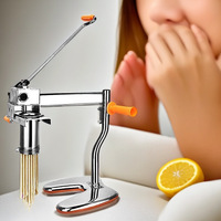 HAOJINGYI CH114 Extrudeuse à pâtes rapide 8 moules, usage domestique, manuelle, en acier inoxydable, pour 7 types de nouilles