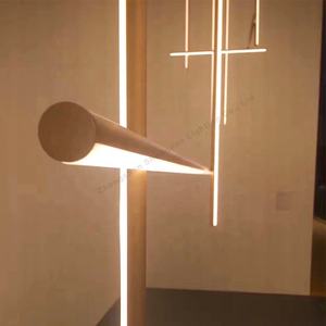 Lámpara colgante de diseño minimalista moderno de Hotel Villa personalizada <span class=keywords><strong>Ing</strong></span> LED lineal - Product Image 3