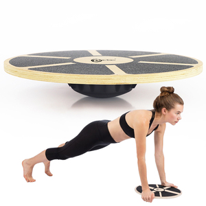 Zhensheng, venta al por mayor, rodillo de entrenamiento de estiramiento avanzado, tabla de equilibrio de madera, mejora la naturaleza, ejercicio, Fitness, Yoga, tabla de equilibrio - Product Image 1