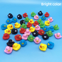 Pato de plástico Multicolor de PVC para bebés, juguete de baño Multicolor de Color claro, amarillo, rosa, azul y negro