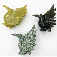 Ornement sculpté à la main en cristal d'améthyste naturelle en forme de colibri, sculpture artisanale pour la décoration intérieure, artisanat en cristal de guérison, vente en gros