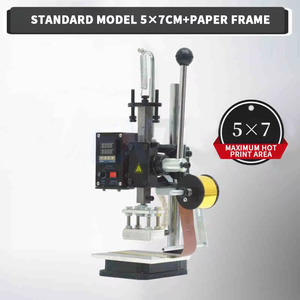 220V 500W Electric Small Hot Stamping Machine Leather Paper Embossing Press Machine Manual Number <b>Plate</b> Embossing - Product Image 2
