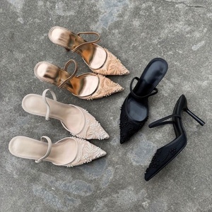 Nouvelles sandales à talons hauts pour femmes, tendance printemps, élégantes et sexy pour les banquets - Product Image 1