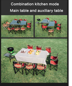 Set Cucina Mobile da Campeggio, Fornello RV, Pentole Pieghevoli Portatili in Acciaio Inox, Fornello a Gas, Accessori <span class=keywords><strong>BRS</strong></span>-96 - Product Image 4