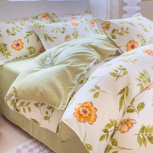 Set Copripiumino Sette Pezzi Class Light 100% Cotone Lavato con Acqua, Lana Spazzolata Ispessita, Resistente all'Acqua, Qualità Autunnale - Product Image 3