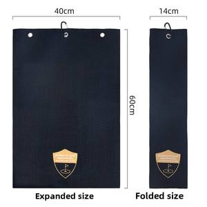 Toalla de golf de microfibra ultrafina superventas transfronteriza, toalla deportiva tipo gofre para limpiar pelotas, con estampado bordado de patrón de piñ<span class=keywords><strong>a</strong></span> - Product Image 1