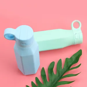 Mefold Water Bottles Collapse Silicone Durable Leak Proof Straw