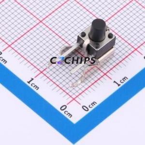 TC-00100B-075E Tactile Switch Through hole,6.2x7.5mm Switch Single Pole Single Throw Round Button 2.5N Right Angle Insert - Product Image 1