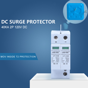 Oem 2P 40kA DC SPD 150V DC loại 2 DC điện sét bảo vệ tăng thiết bị - Product Image 2