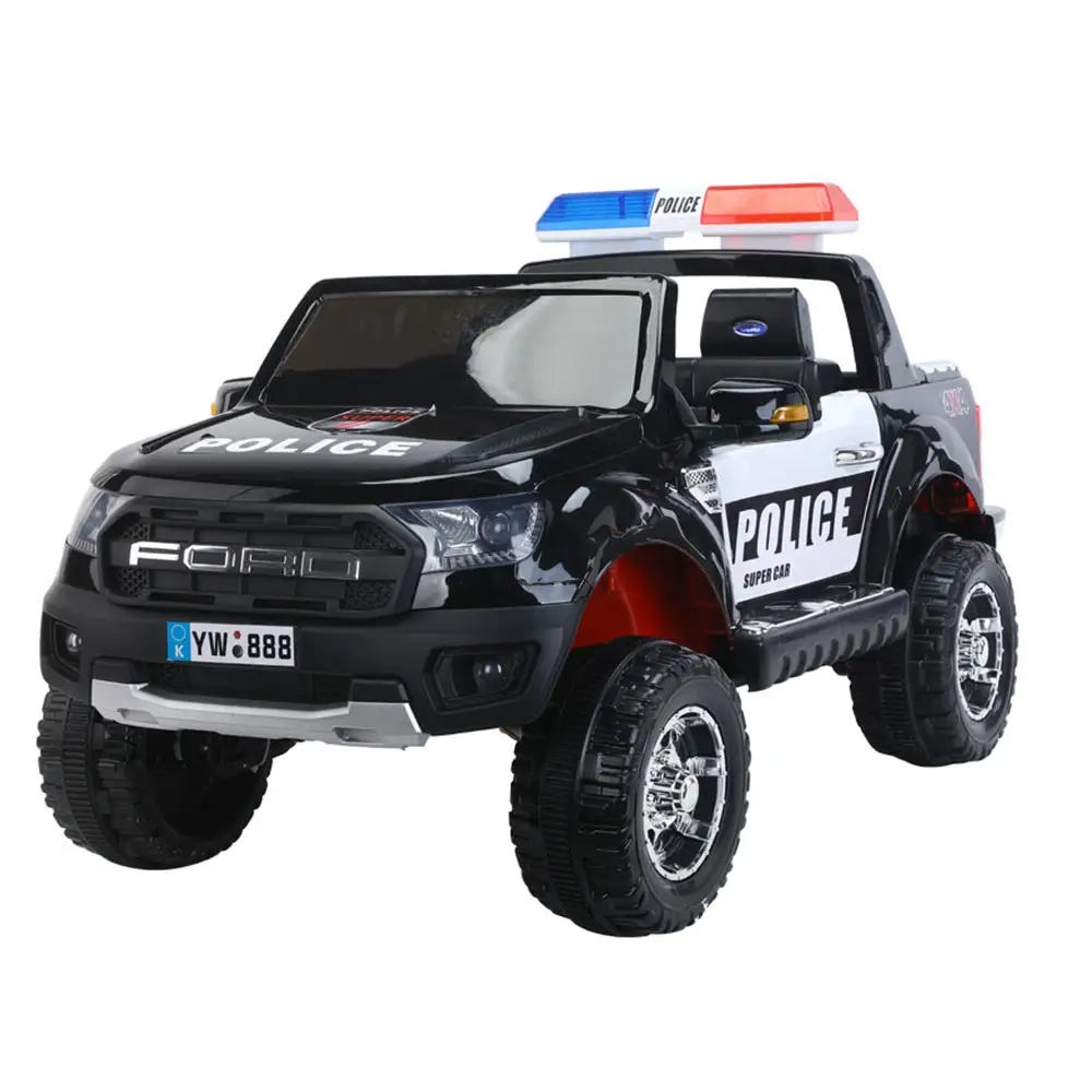 Deux places 12 volts Ride-On Truck multi-fonction/équitation et emplacement jouet pour enfants voiture de patrouille Wagon voiture de police enfants jouet à distance