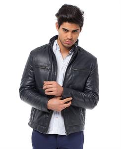 2020 Vintage Design hommes en cuir véritable Racer Style veste Logo personnalisé Long hiver printemps motif XL fermeture éclair OEM Service - Product Image 6