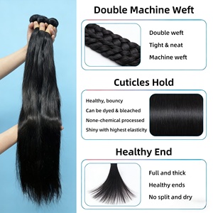 Lots de Cheveux Humains Bruts Non Traités en Gros – Fournisseur de Cheveux Vierges Alignés Cuticule Grade 12A Provenant des Temples Indiens - Product Image 2