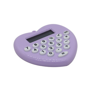 Llavero compacto creativo con forma de amor de 8 dígitos para estudiantes Calculadora electrónica portátil con batería Regalo promocional - Product Image 4