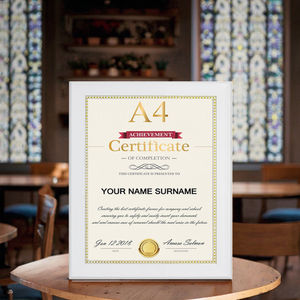 ए 4 सफेद पीएस सामग्री स्नातक प्रमाण पत्र डिप्लोमा फ्रेम टेबलटॉप डिस्प्ले - Product Image 6