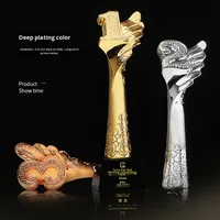 Trophée sur mesure 123e prix haut de gamme entreprise entreprise compétition Souvenirs créatif or argent cuivre Plaques