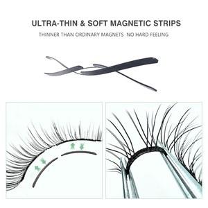 Pestañas Magnéticas 3D Reutilizables de Etiqueta Privada al por Mayor, Pestañas Postizas Magnéticas Naturales y Suaves con Aplicador - Product Image 2