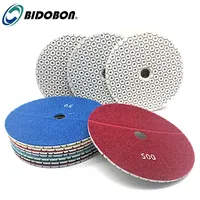 उच्च गुणवत्ता Bidobon 7 इंच ग्रेनाइट चमकाने पैड 50 100 200 400 800 1500 3000