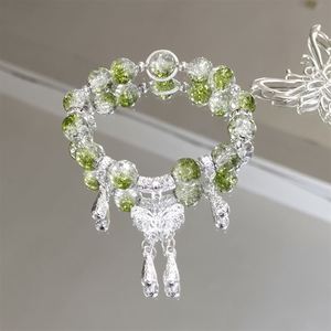 Fantasy Popcorn Cracked Crystal <b>Beads</b> <b>Bracelet</b> for Women Butterfly Charm Gradient Color Women Friendship <b>Bracelets</b> Jewelry Gift - Product Image 5