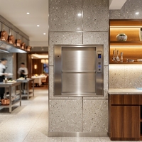 Mini-ascenseur de livraison de nourriture sans engrenages pour cuisine intérieure/extérieure, moderne, pour hôtel et restaurant