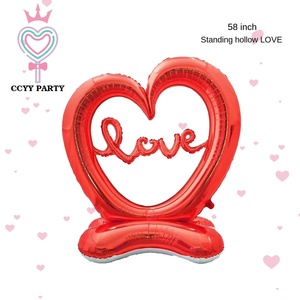 San valentino a forma di <span class=keywords><strong>cuore</strong></span> 58 pollici su misura in alluminio palloncini Cross-border all'ingrosso decorazione per feste - Product Image 6