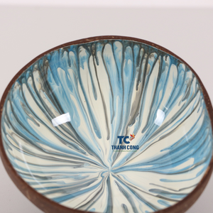 Vente en gros de bols en noix de coco laqués bol en coquille de noix de coco décoration de la maison cadeau fête fabriqué au Vietnam - Product Image 2