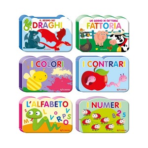 Livre cartonné de style Edicart avec bords colorés, éducatif et coloré pour enfants, 12 articles, 12 pages, fabriqué en Italie - Product Image 3