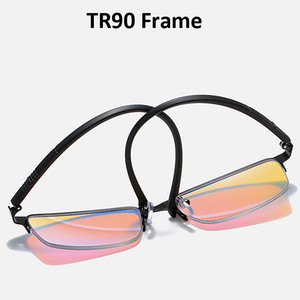 Gafas cuadradas de medio Marco de moda al por mayor 2025, rojas y verdes para daltónicos gafas de sol, gafas para daltónicos para hombres y mujeres - Product Image 5