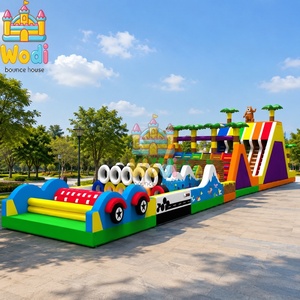 Circuito de Obstáculos Inflable de Material Resistente para Invierno, Casa de Brinco Inflable con Obstáculos Tipo <span class=keywords><strong>Lego</strong></span> - Product Image 1