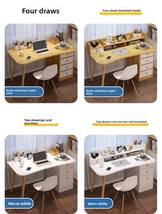 Escritorio de oficina, mesa de ordenador de escritorio para el hogar, mesa Simple, estación de trabajo, ordenador con cerradura con cajón, mesa de oficina, muebles modernos - Product Image 6