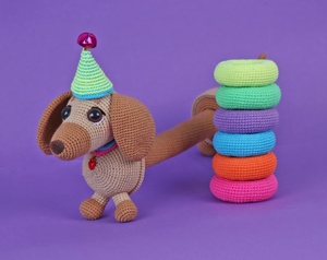 Köpek istifleme oyuncak tığ desen köpek Amigurumi bebek aktivite oyuncak kolay talimatları köpek tığ desen - Product Image 4