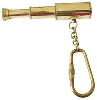 Porte-clés télescopique 3D en laiton, fait main, style vintage nautique, cadeau léger, étanche, couleur personnalisée, décoration intérieure