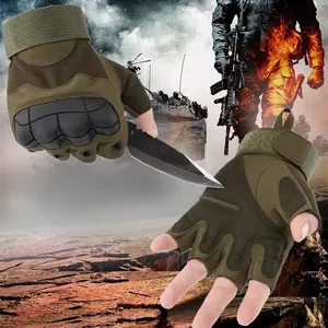 Hard Knuckle Fingerless <b>for</b> <b>Men</b>, Motorcycle, Bike, Shooting, Hunting & Paintball, Outdoor Protective Gear - Product Image 3
