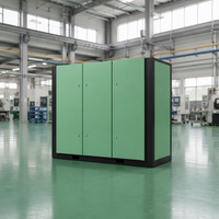 Compresseur d'air à vis rotatif lubrifié à vitesse fixe 132KW 175HP à entraînement direct PLC insonorisé 8 bars type armoire