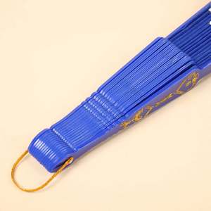 Éventail pliant artisanal en poudre d'or style chinois 2025, cadeau de mariage, éventail à main en plastique pour la danse - Product Image 5