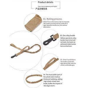 ชุดสายรัดอกสุนัขกลางถึงใหญ่สำหรับใช้งานกลางแจ้ง ปรับได้ ทนทาน ทำจากไนลอนอย่างดี พร้อมปลอกคอและสายจูง - Product Image 3