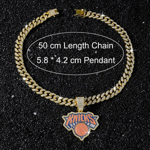 Nouveau Collier Pendentif Lettre de Basketball en Alliage au Design Unique, Plaqué Or, Personnalisation Hip-Hop, Bijou de Mode pour Homme - Product Image 6